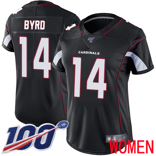 Arizona Cardinals Limited Black Women Damiere Byrd Alternate Jersey NFL Football 14 100th Season Vapor Untouchable